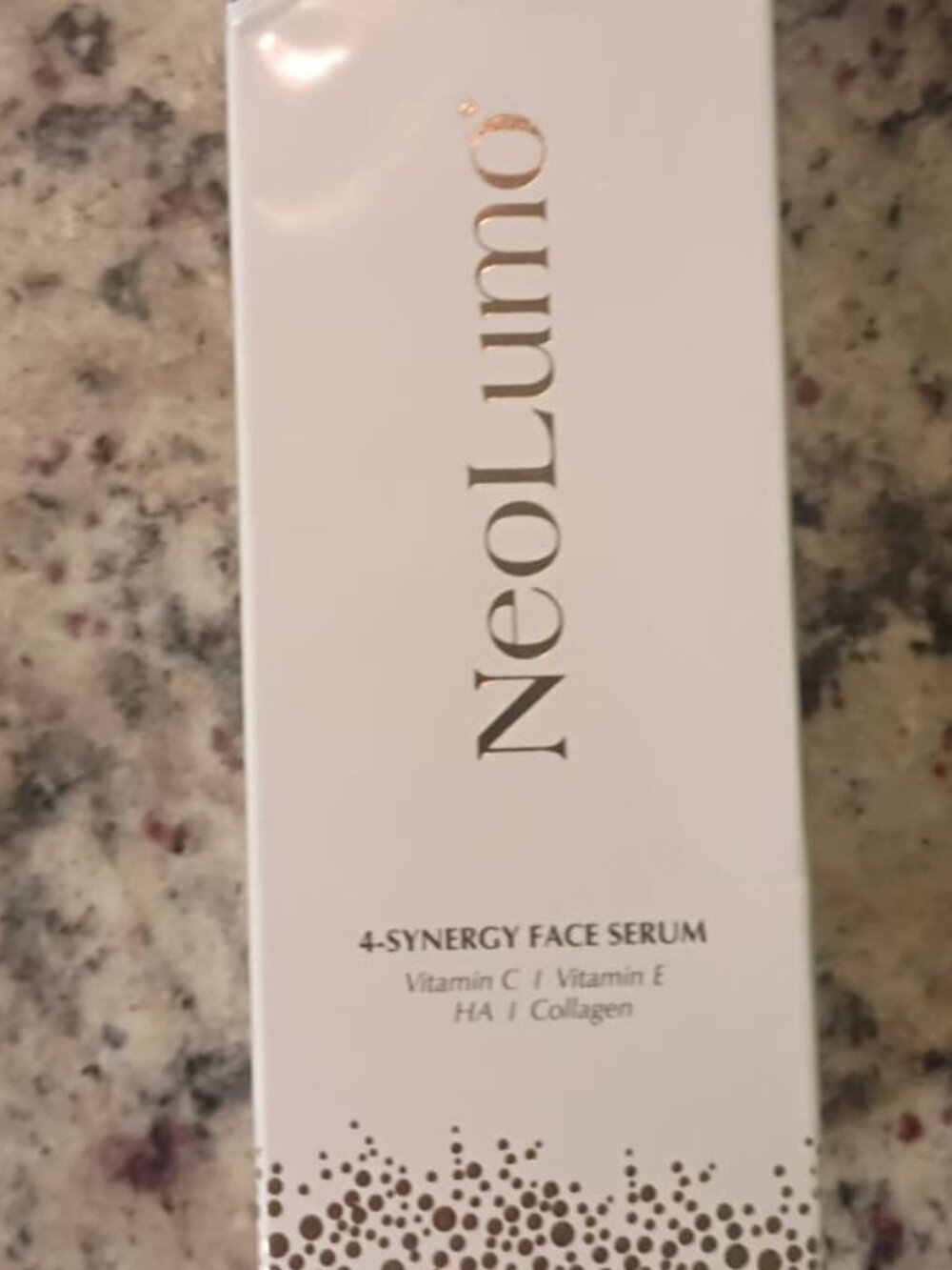 NEOLUMO 4-SYNERGY FACE SERUM-VITAMIN C & E+HA+COLLAGEN- 1 fl oz/30 ml-NEW-SEALED